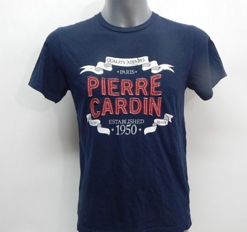 PIERRE CARDIN t-shirt męski granatowy roz.S