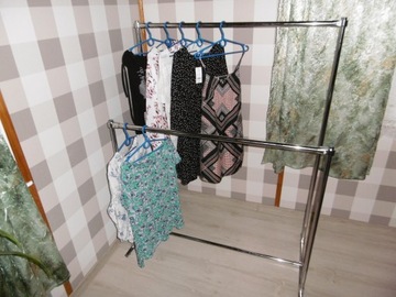 Вешалка для одежды двойная хромированная, 1,5х1,2 м.