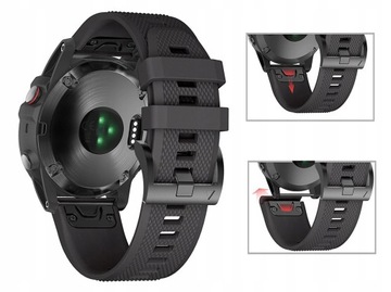 Черный силикон Garmin Fenix ​​5 Plus +Foild