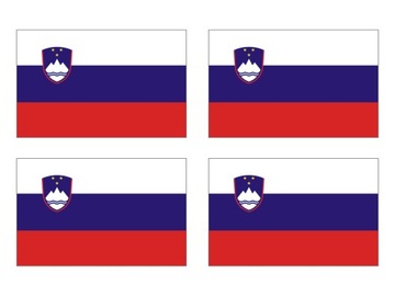 Naklejki Flaga Słowenia na auto moto rower 4szt
