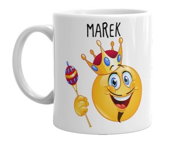 KUBEK SZEFA EMOTIKON EMOTKI IMIĘ + KARTONIK