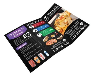 СЛОЖЕННЫЙ ЛИСТОВОК 2xDL до DL 500 штук Мел 250г