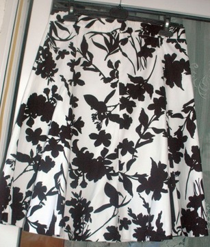 H&M sliczna spódnica,bialo-czarna r 40-44