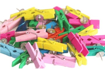 kolorowe KLAMERKI - pinezki do tablic korkowych