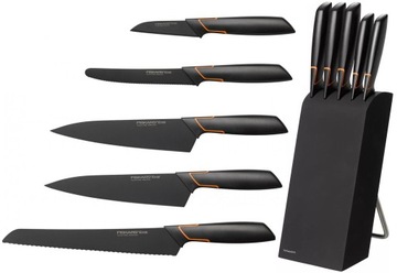 Набор из 5 ножей в блоке EDGE FISKARS С ЛЕЗВИЯМИ 1003099
