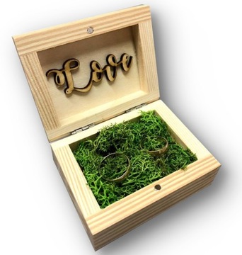 PUDEŁKO NA OBRĄCZKI RUSTYKALNE BOHO MECH