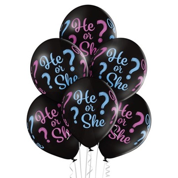 Balony he or she? baby shower On czy Ona 6szt