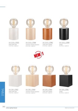 NOWOŚĆ 1 DREWNIANA LAMPKA NOCNA LEO WALEC WENGE