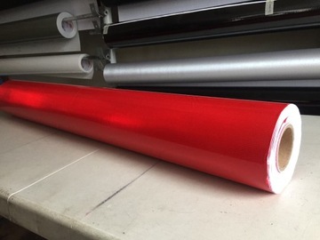 СВЕТООТРАЖАЮЩАЯ ФОЛЬГА СОТОВЫЕ знаки КРАСНЫЙ