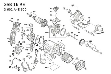 Выключатель дрели Bosch GSB 16 RE
