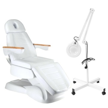 FOTEL KOSMETYCZNY ELEKTRYCZNY LUX SPA + LAMPA LUPA
