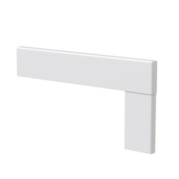 Плинтус лестничный белый с нахлестом 60х15мм 80х26см лакированный МДФ