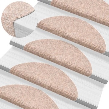 vidaXL Samoprzylepne nakładki na schody, 15 szt., 65x21x4 cm, brązowe