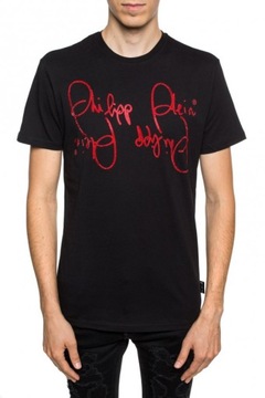 PHILIPP PLEIN T-shirt Black/Red Logo XXL ORYGINAŁ!