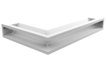 KRATKA LUFT NAROŻNA prawa 40x60x9 biała bez łączeń