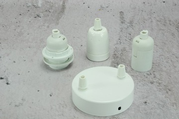 Металлический белый коврик розетт Хедлайнер 2 коробка с двойной лампой паук лофт DIY