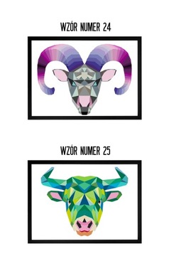 PLAKAT A3 W CZARNEJ RAMCE ZWIERZĘTA SALON PREZENT