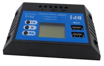 Солнечный регулятор 10А, панель 12В24В, ЖК-USB, очень хорошо