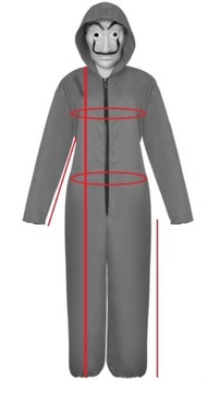 STRÓJ LA CASA DOM Z PAPIERU PRZEBRANIE 5XL