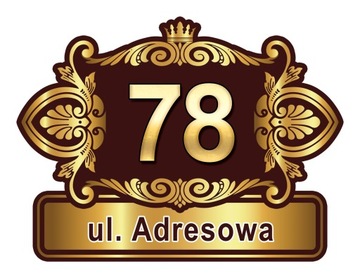 TABLICZKA ADRESOWA ADRES NUMER NA DOM znak ulica