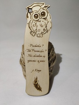 Деревянная закладка с гравировкой «Сова»