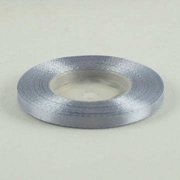 Taśma atłasowa 6mm/32m SREBRNA