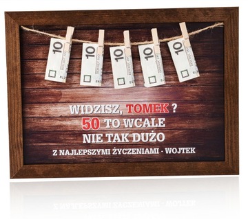 Życzenia prezent na urodziny 30 35 40 50 60 ramka