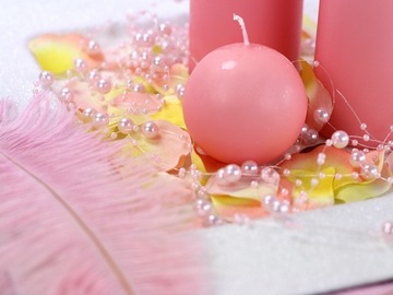 Жемчужная гирлянда, цепочка, елочные бусины, елочный жемчуг, 5х1,3 м, 20 колец.