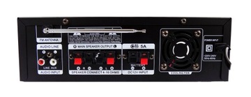 ZESTAW KOLUMN 800W WZMACNIACZ BLUETOOTH RADIO USB