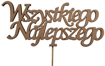 Topper Napis Wszystkiego Najlepszego 2 Urodziny