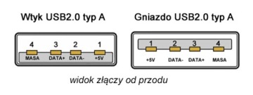 USB2.0 HighSpeed ​​удлинитель 480Мбит/с А/вилка-А/розетка 0,1м