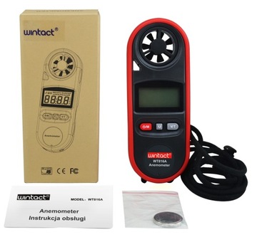 ANEMOMETR WIATROMIERZ POMIAR WIATRU TEMPERATURY WODOODPORNY PYŁOODPORNY LCD