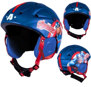 KASK NARCIARSKI dla dzieci KAPITAN AMERYKA 55-58 M