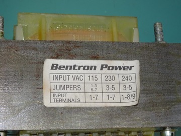 ТРАНСФОРМАТОР BENTRON POWER TRAFO 230В 240В - 26В