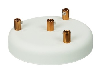 Podsufitka metalowa 4 otwory 135mm kolor biały + m