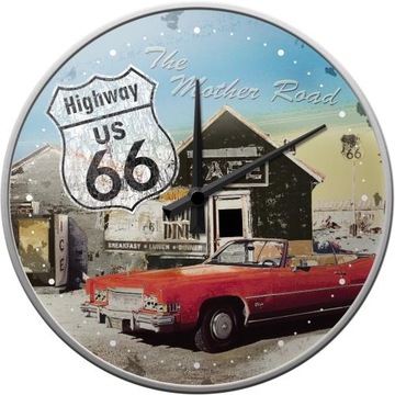 Zegar Ścienny Highway US Route 66 Nostalgic 51033