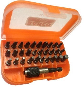 Набор бит 31 шт. Pozidriv, TORX, шестигранник, держатель BAHCO 1/4 дюйма