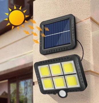 СОЛНЕЧНАЯ ЛАМПА 120 LED С ДАТЧИКОМ ДВИЖЕНИЯ В СУМЕРКАХ