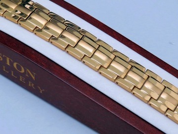 ЗОЛОТОЙ БРАСЛЕТ ЗДОРОВЬЯ МУЖСКОЙ МАГНИТНЫЙ БРАСЛЕТ СИЛЬНЫЙ ОРИГИНАЛ