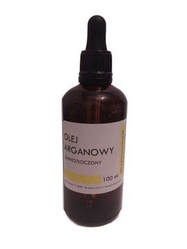 OLEJ ARGANOWY 100ml 100% surowy zimnotłocz pipeta