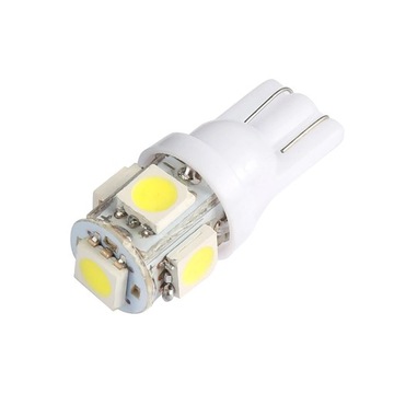 СВЕТОДИОДНЫЕ ЛАМПОЧКИ 5 SMD 5050 W5W T10 АРТ. БЕЛЫЕ 10шт.