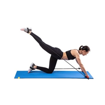 Гриф для упражнений HMS для тренировок по пилатесу + резиновые ленты