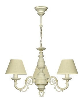 Postarzana lampa w stylu prowansalskim VIOLA 3 żyrandol do sypialni