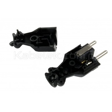 Wtyczka prosta 230V Elgotech czarna