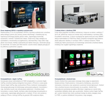 ALPINE iLX-702D ВЫСОКОГО КАЧЕСТВА CarPlay AndroidAuto DAB+