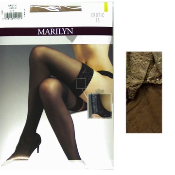 Marilyn erotic 15 R1/2 beige pończochy samonośne