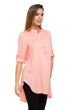 СВОБОДНАЯ, АССИММЕТРИЧНАЯ ДЛИННАЯ РУБАШКА, ЦВЕТ R - 46