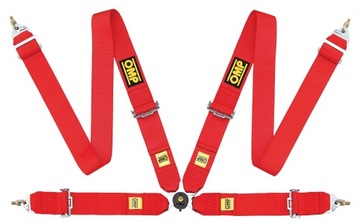 Pasy FIA OMP DA801F 4-pkt 3-calowe czerwone 2019