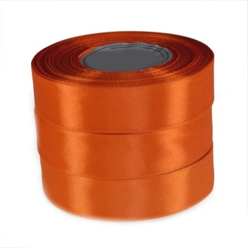 Wstążki satynowe 25 mm POMARAŃCZ 8020 32M ROLKA