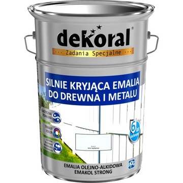 DEKORAL EMAKOL STRONG Biały 10L RAL 9003
